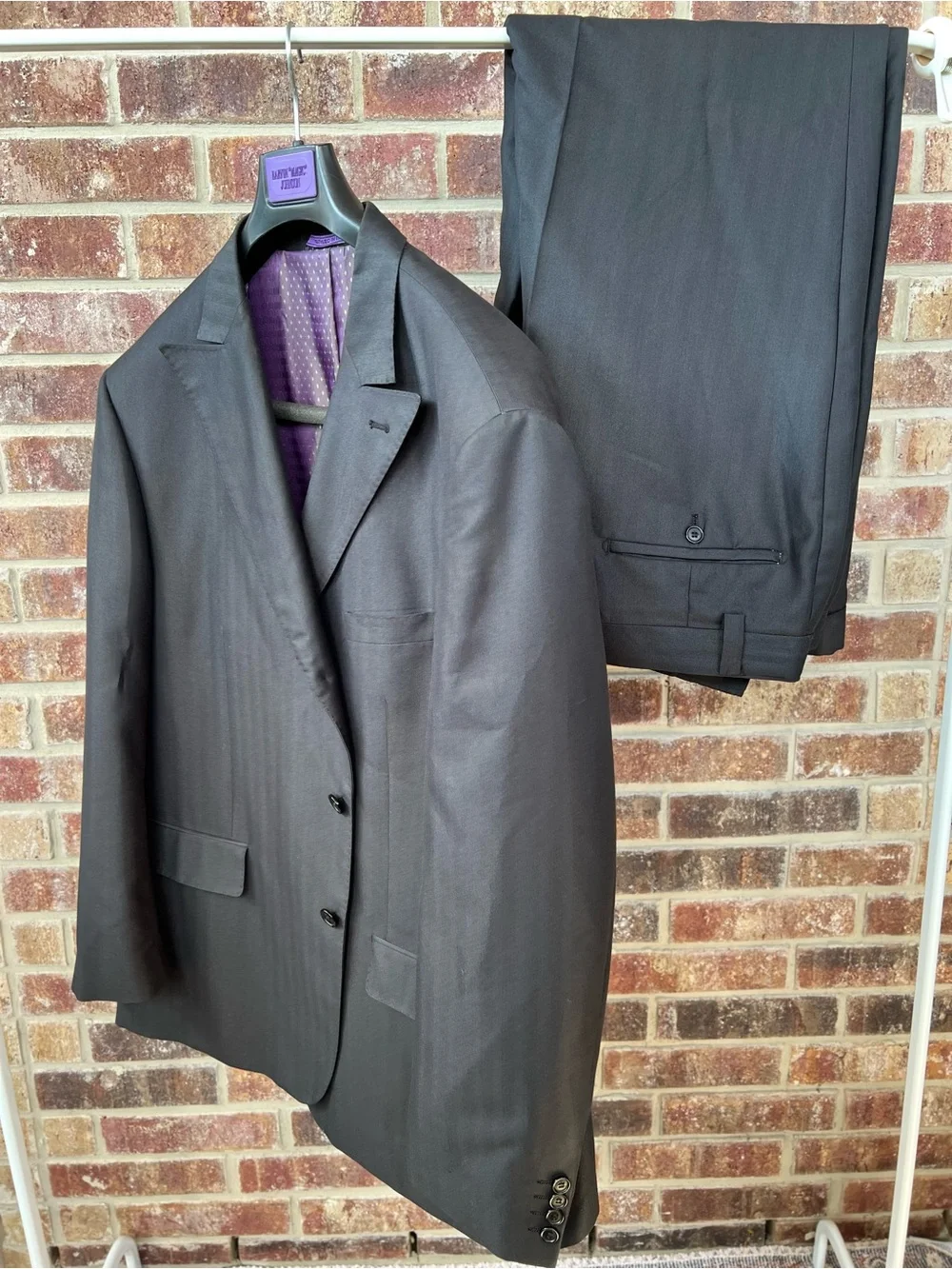 Earvin Magic Johnson Signature 2-Piece Suit black Pinstripe 52R